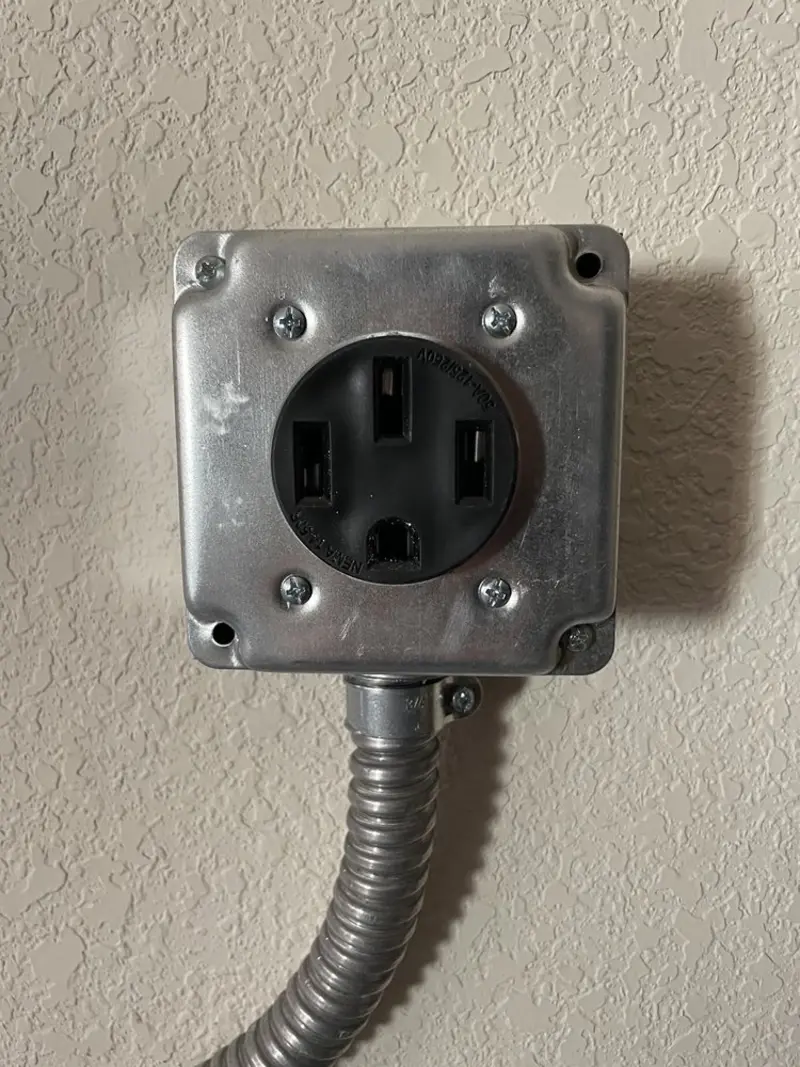 NEMA 14-50 outlet installed for Electrical Panel Upgrade in Mayfield
